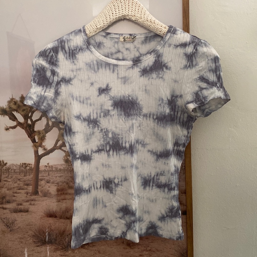Free People tie dye ribbed tee